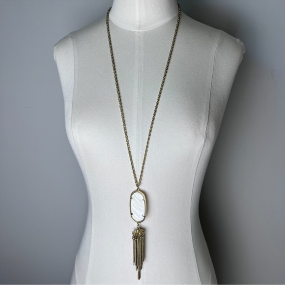 Kendra Scott Rayne Mother of Pearl Necklace & Earrings Set - Picture 8 of 8